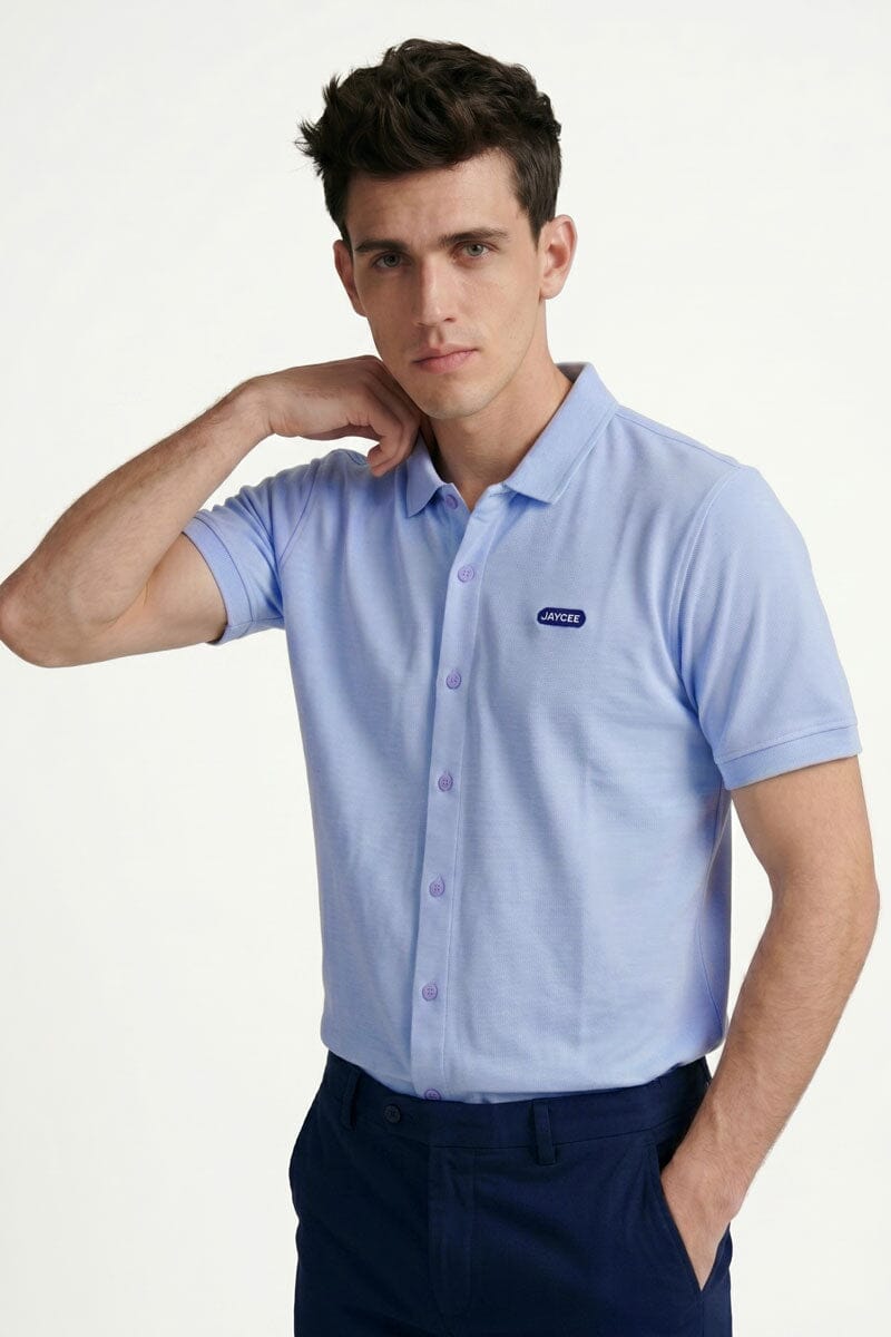 Jay Cee Men's Pique Casual Shirt