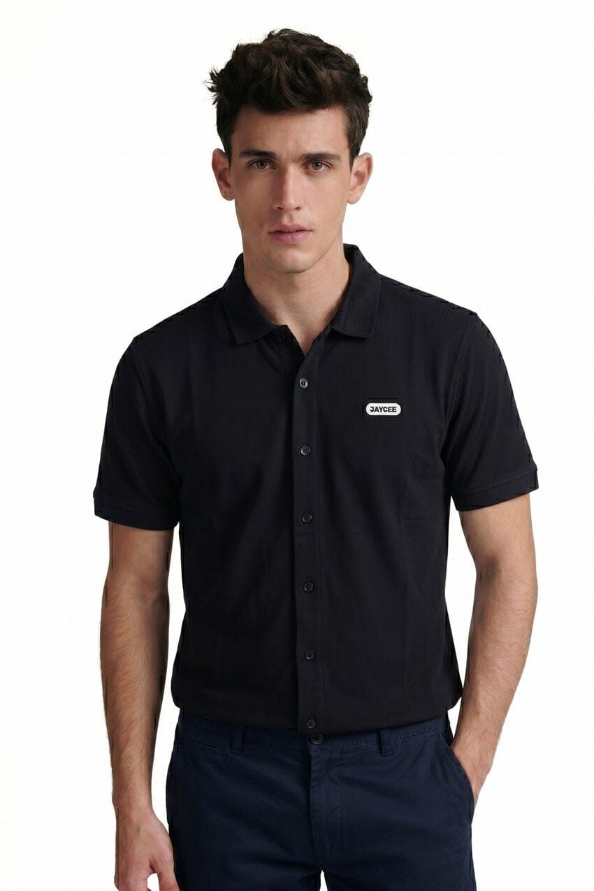 Jay Cee Men's Pique Casual Shirt
