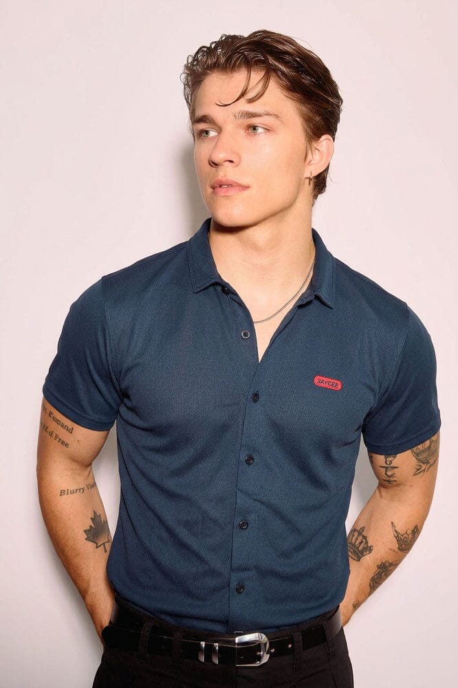 Jay Cee Men's Lightweight Mesh Casual Shirt