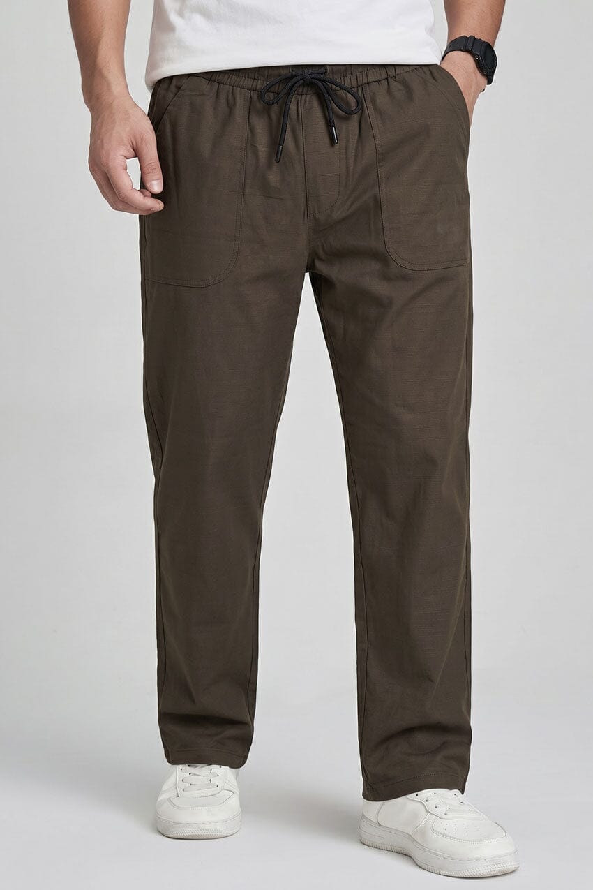 Jay Cee Men's Loose Fit Cotton Trousers