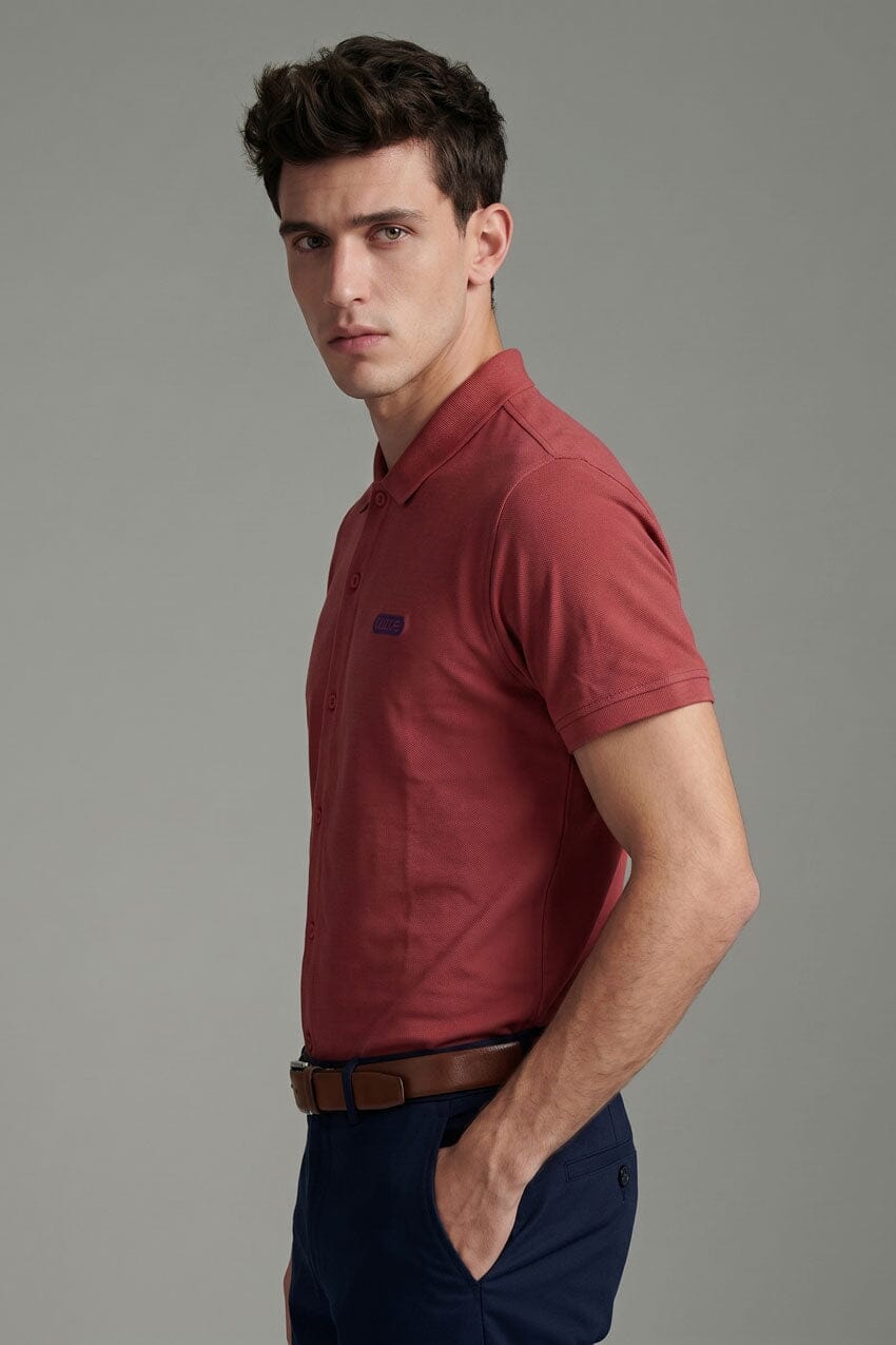 Jay Cee Men's Pique Casual Shirt