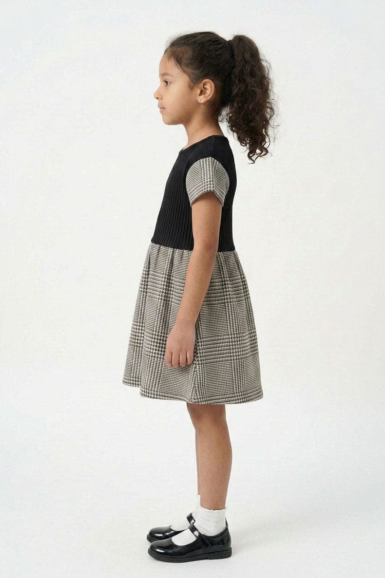 Girl's Houndstooth Pattern Frock
