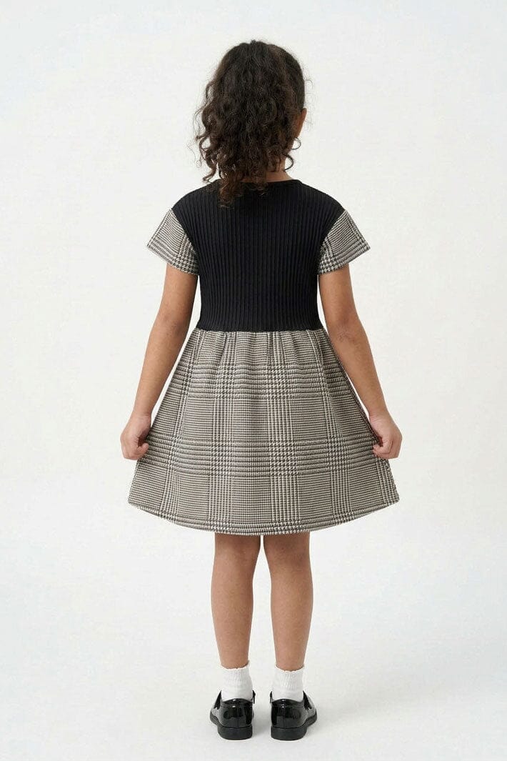 Girl's Houndstooth Pattern Frock