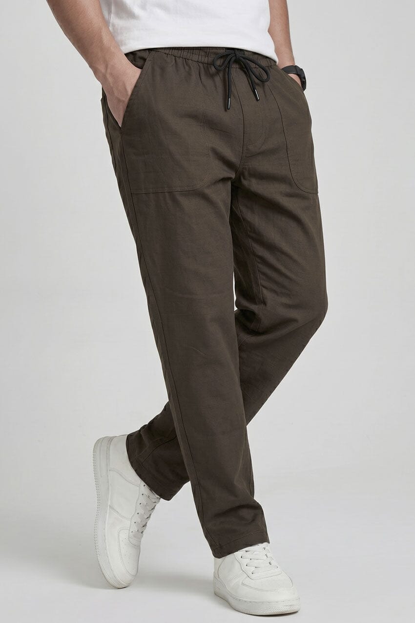 Jay Cee Men's Loose Fit Cotton Trousers