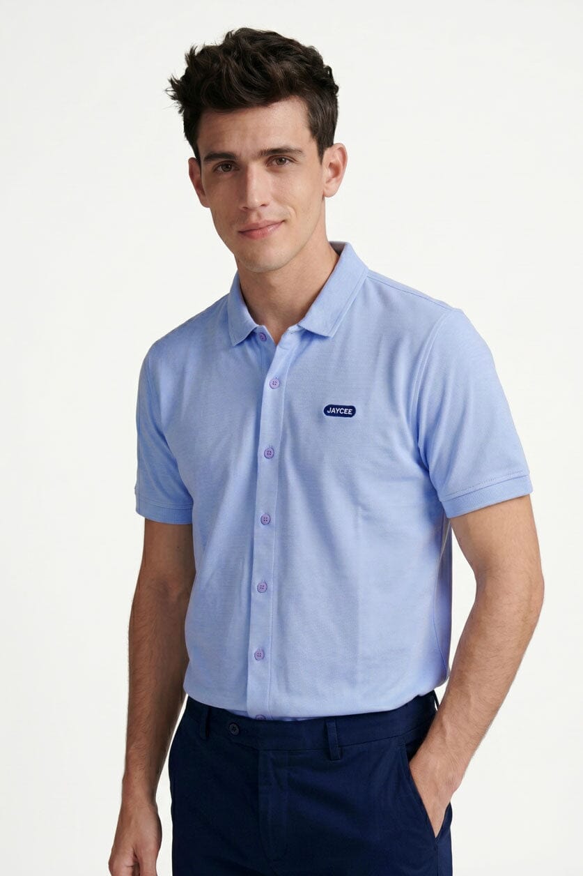 Jay Cee Men's Pique Casual Shirt